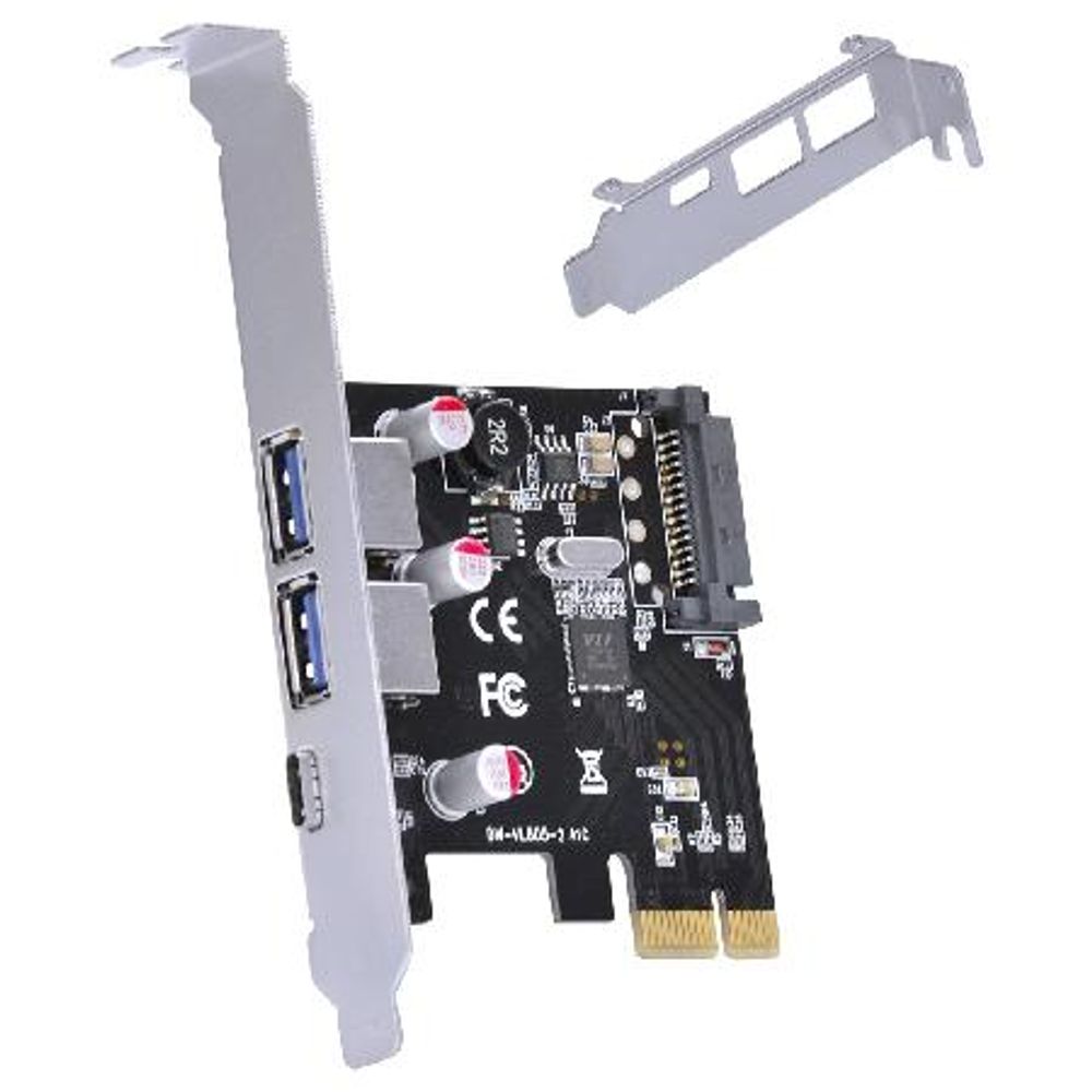 Placa Usb Com 2 Usb 3.0 + Usb Tipo C / Type C 3.1 Pci Express Pci-E X1 ...