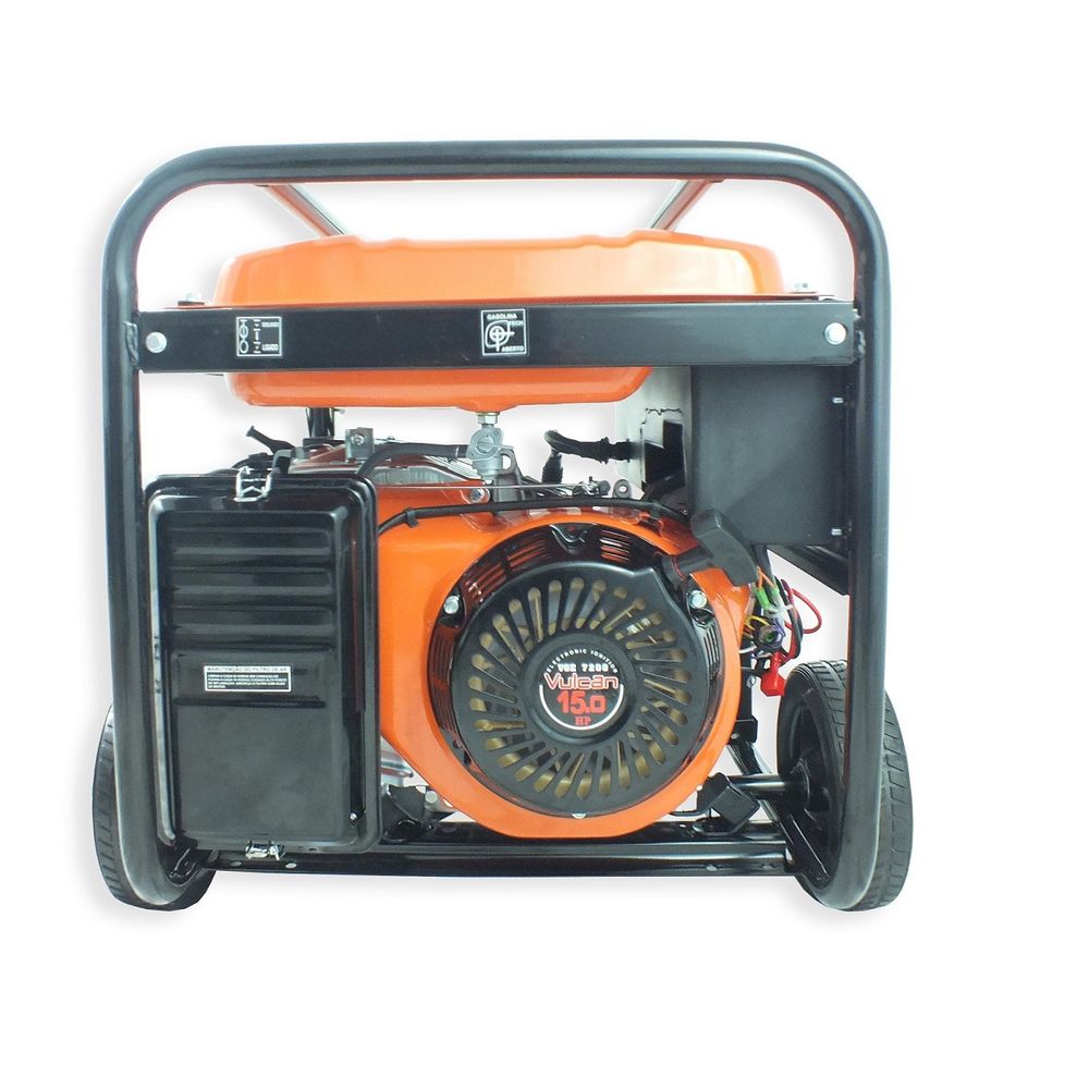 Gerador a Gasolina Vulcan VGE8100 4T 15HP 7200W Bivolt com 