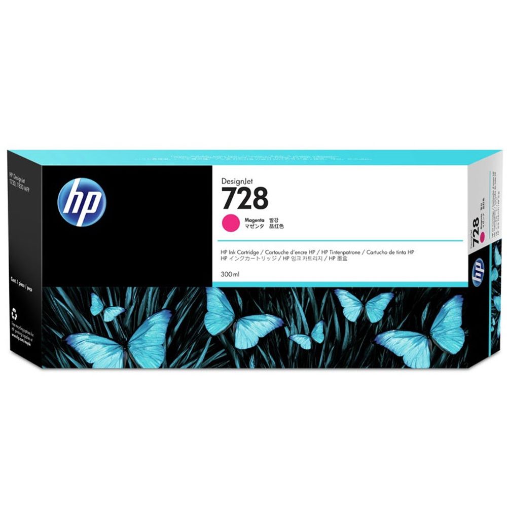 Cartucho de Tinta HP Plotter F9K16A 728 300 ML Magenta - mservice