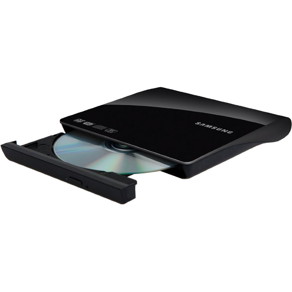 Gravador de DVD Externo Samsung SE208DB/TSBS USB Slim Preto mservice