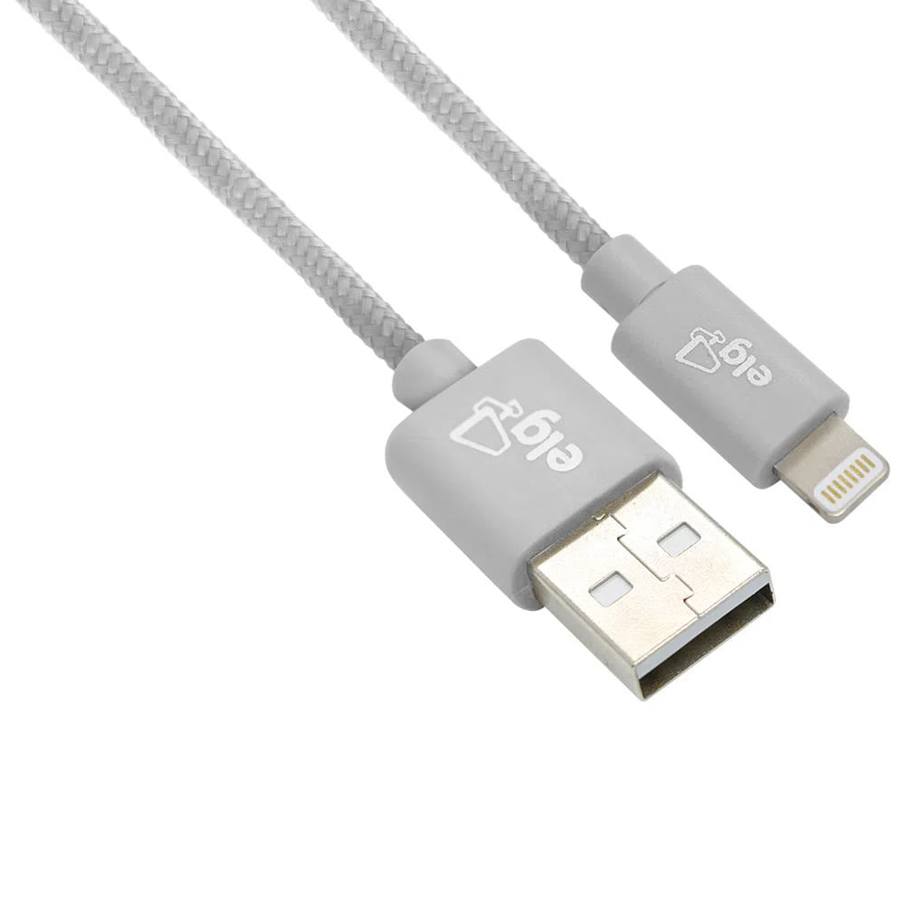 Cabo USB ELG Lightning p/ iPhone C818BS 1.8M Nylon Reforçado mservice